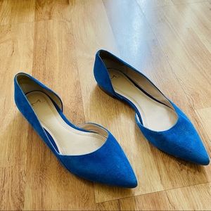 Marc Fisher Blue Suede Flats